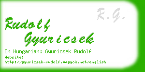 rudolf gyuricsek business card